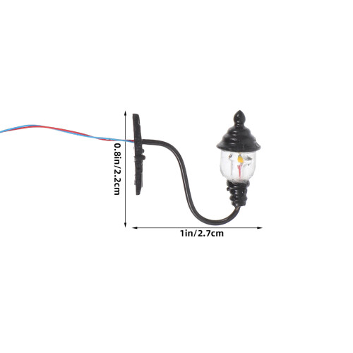 16Pcs Miniature LED Wall Lamps Black Tiny Lights for Sand Table Decor 1