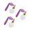 3Pcs Small Violet Glass Spray Bottle Elegant Vintage Perfume Atomizer 4