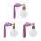 3Pcs Small Violet Glass Spray Bottle Elegant Vintage Perfume Atomizer 9