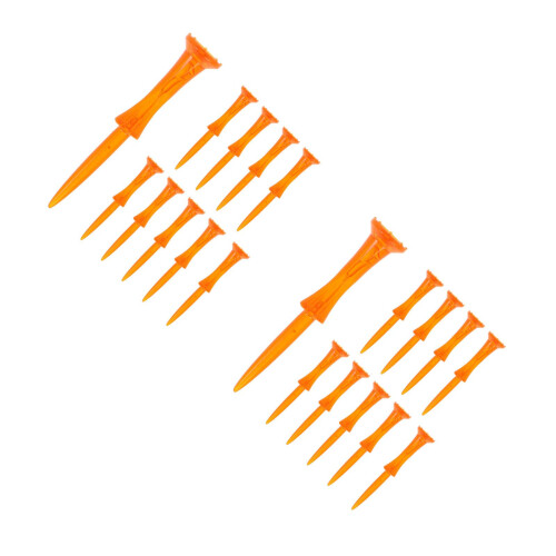 20Pcs Orange Plastic Golf Mat Tees Durable Wheel Design for Training 2