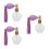 3Pcs Small Violet Glass Spray Bottle Elegant Vintage Perfume Atomizer 8