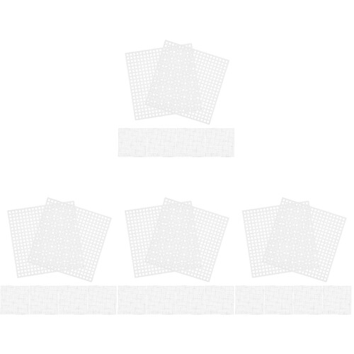 40Pcs White Plastic Woven Mesh Sheets Multi-Function for Needlework 2