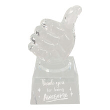 3Pcs Crystal Thumb Trophy Award for Winner Celebration