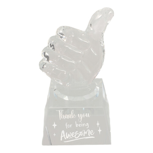 3Pcs Crystal Thumb Trophy Award for Winner Celebration