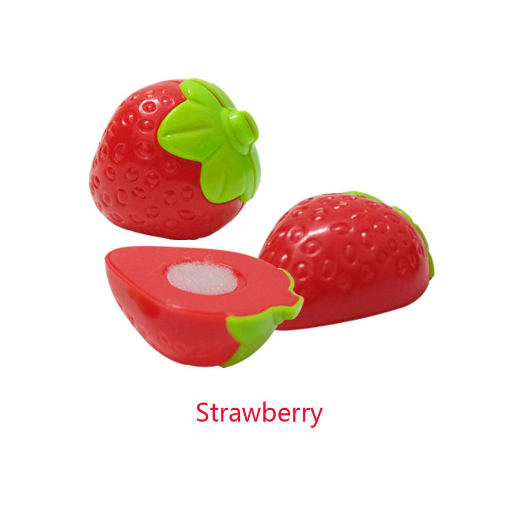 (Strawberry) Pretend Kid Role Play Kitchen Fruit Vegetable Food Toy Cutting Set Gift Children