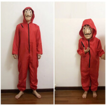 (Kid Jumpsuit(No Mask),S/115)Salvador Dali Money Heist The House Of Paper La Casa De Papel Costume Mask
