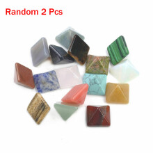 (2pcs)Set Pietra Piramide Chakra Cristallo Guarigione Wicca Spiritualità Naturale Decorazione Casa