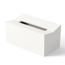 (White) Tissue Box Cover Wall Mount Napkin Paper Case Holder Organizer Dispenser Storage