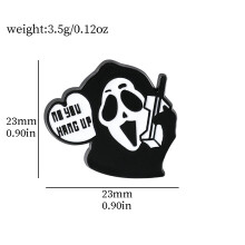 (StyleD) Halloween Versatile Skull Horror Movie Metal Badge All Occasions For