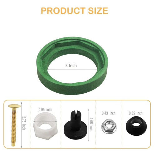Kit de Acoplamento de Tanque de Vaso Sanitário de 3 Polegadas para Vaso Sanitário, Compatível com Peças de Vaso Sanitário  4 da American 2