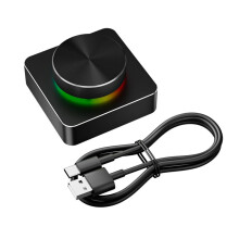 USB Volume Control Knob PC Computer Speaker Audio Volume Controller 2 Modes USB+Bluetooth5.1 Multimedia Controller