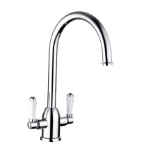 Traditional Dual Handle Kitchen Mixer Tap, Chrome