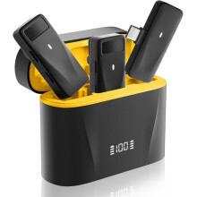 Draadloze Reversmicrofoon met Ruisonderdrukking, USB C-Microfoon, Clip- Telefoonmicrofoon
