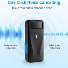 Wireless Lapel Lavalier Microphone Noise Canceling USB C Microphone, Clip Phone Microphone