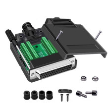 HDB44 Solderless Connector Industrial 3 Rows D-SUB 44Pin Female P Hole Plug Breakout Terminal Board Adapter,D