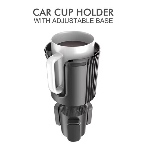 Car Cup Holder with Adjustable Base for Beverage Bottles Cup Station Car Cup Holder Extender Adjustable All Purpose 2