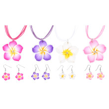 4Sets Hawaii Party Schmuckset Clay Halskette Ohrringe
