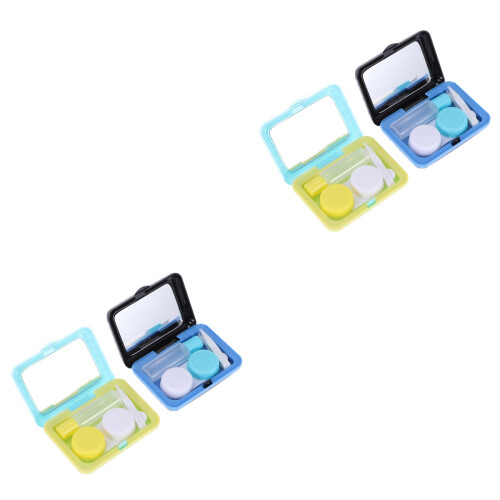4Stk Lens Storage Case Kunststoff Linsen Aufbewahrung 2