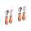 2Sets Orange Babysilikon- -Gabel, Sicher Robust 4