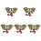 5Stk Elefant Anstecknadel Emaille Brosche Retro Schmuck 2
