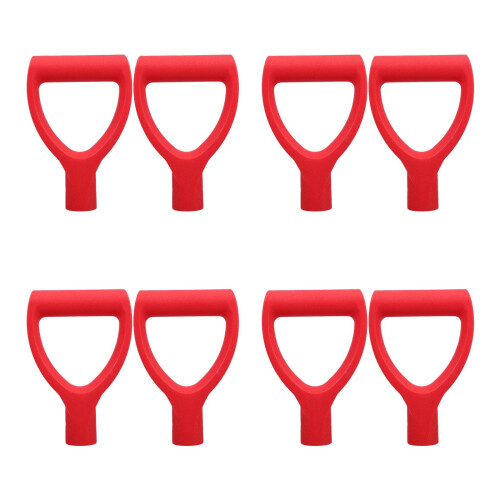 8Stk Ersatzgriff Für D-Form PP Rot Garten Schneeräumen 1