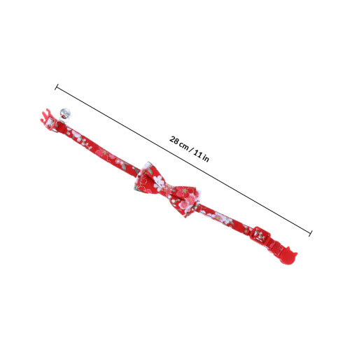 3Stk Dekoratives Katzenhalsband Mit Glocke Blumenmuster 1