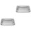 2Sets Backbleche Mit Edelstahl Abtropf- Und Kühlgitter Silber 3