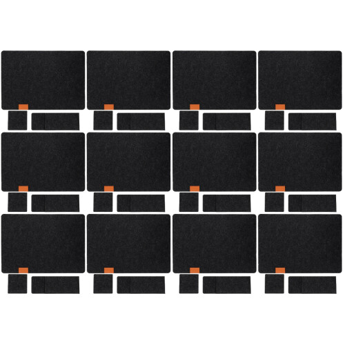 12Sets Tischsets 6Er Set Mit Bestecktasche Hitzebeständig 1