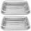 2Sets Backbleche Mit Edelstahl Abtropf- Und Kühlgitter Silber 5