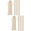 20Pièces À Cordon En Coton Beige Pour 8