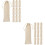 20Pièces À Cordon En Coton Beige Pour 7