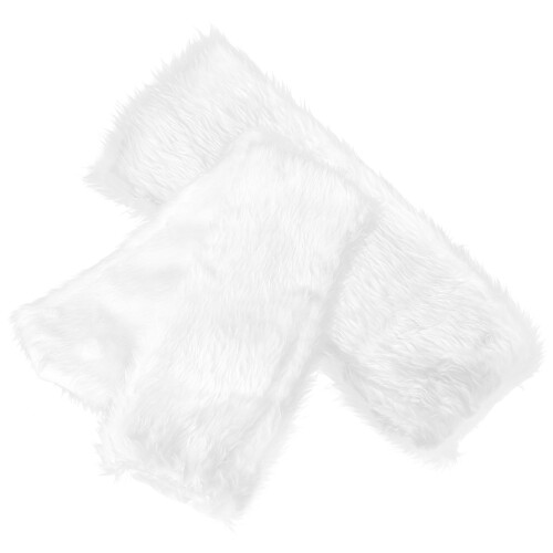 4Paires Protections De Jambes Douces Blanches En Velours Pour