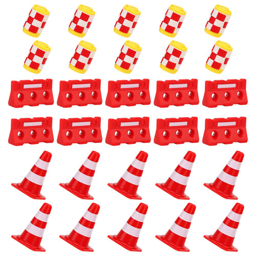 120Pièces Ensemble Mini Cônes Et Barrières De Circulation Jouets Educatifs 1