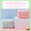 Pink Box Portable Storage Container Easy Clean PP 3