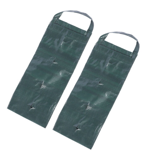 2Pcs Compact Green Wall-Mounted Plant Growth Bags Breathable