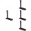 4Pcs Black Wooden Wind Instrument Stand Durable Flute Display Rack 8
