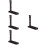 4Pcs Black Wooden Wind Instrument Stand Durable Flute Display Rack 9