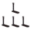 4Pcs Black Wooden Wind Instrument Stand Durable Flute Display Rack 4