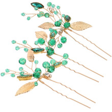 6Pcs Crystal Hair Pins Assorted Color Bridal Wedding Hair Accessories