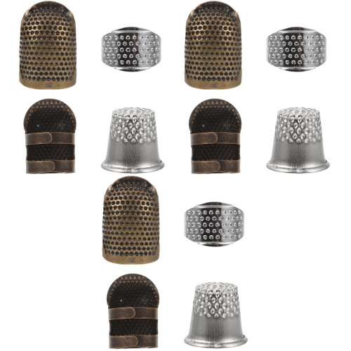 6Sets Alloy Sewing Thimbles Finger Protectors Assorted Color for DIY 2