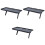 3Pcs Black Punch-Free Wall Rack for Computer and TV Screen Storage 3