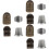 6Sets Alloy Sewing Thimbles Finger Protectors Assorted Color for DIY 6