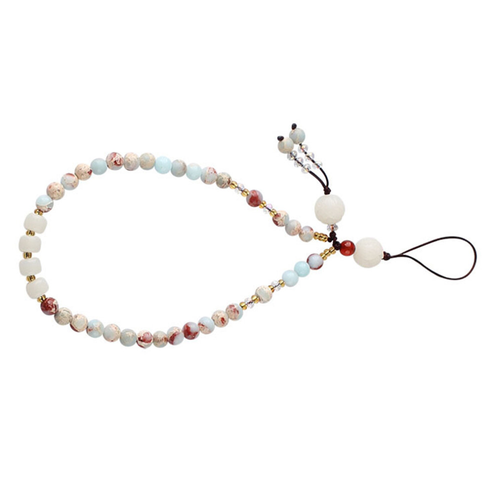 3Pcs Beaded Phone Chains Stylish Hanging Wrist Straps 3342071394990
