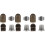 6Sets Alloy Sewing Thimbles Finger Protectors Assorted Color for DIY 4