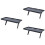 3Pcs Black Punch-Free Wall Rack for Computer and TV Screen Storage 6