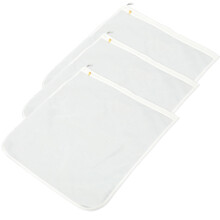 6Pcs Polyester Mesh Laundry Bags White Laundry Pouches for Socks Bras