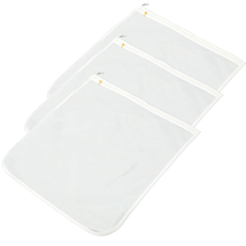 6Pcs Polyester Mesh Laundry Bags White Laundry Pouches for Socks Bras