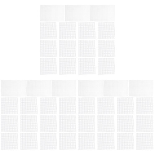 45Pcs White Mesh Plastic Canvas Sheets DIY Embroidery Cross Stitch Set 1