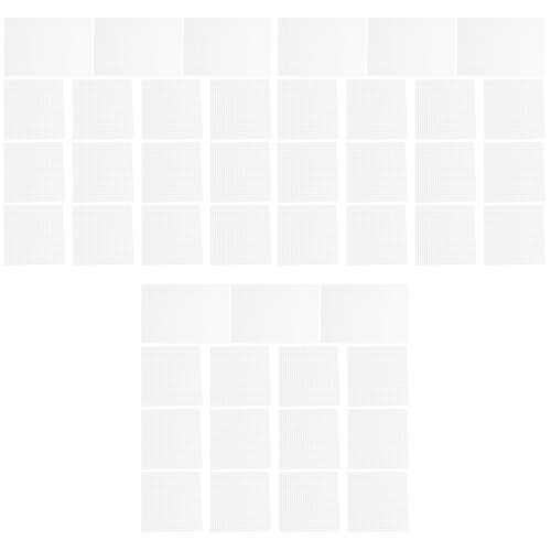 45Pcs White Mesh Plastic Canvas Sheets DIY Embroidery Cross Stitch Set 2