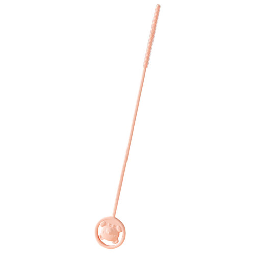 5Pcs Multi-Function Straw Cleaning Brush Pink Silicone Stainless Steel 1
